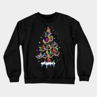 Birds Christmas Tree Crewneck Sweatshirt